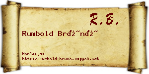 Rumbold Brúnó névjegykártya